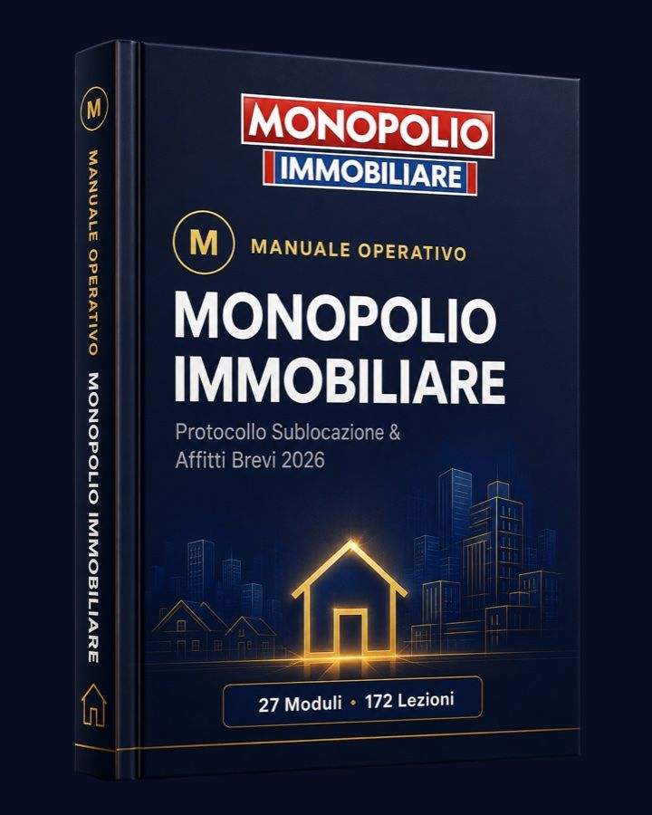 Manuale Operativo Monopolio Immobiliare: Protocollo Sublocazione e Affitti Brevi 2026, 27 moduli, 172 lezioni